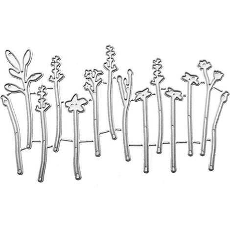 Stanzschablone „Blumenzaun“ aus Metall, DIY-Scrapbooking-Album, Papierkarten-Vorlage, Prägeform, Basteldekoration