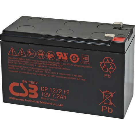 Batterie au plomb 12V / 7,2 Ah