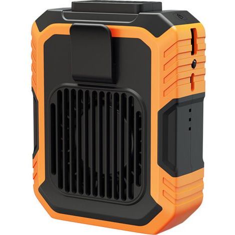 Ventilateur portable 4-en-1 avec USB, clip ceinture & collier, 3 vitesses, flux d’air puissant pour travail extérieur (1/5)