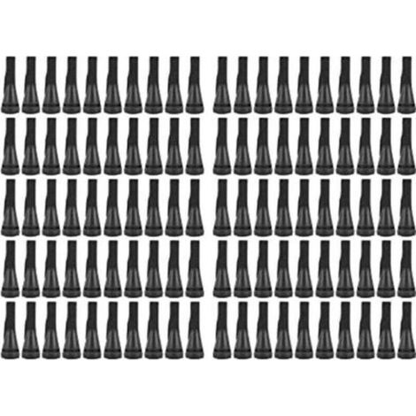 100 Stück Rupffinger für Geflügelrupfmaschinen, Geflügelepilierer, Gummifinger-Rupfzange für Hühner-, Enten- und Gänsefedern (Schwarz) (1/4)