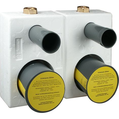 Montageblock-Duo Koax 2" für Wasserzähler mit Standard - Ventil
