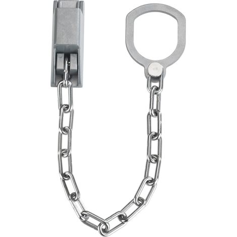 WENKO Catena di sicurezza per porta, Metallo zincato, 30 x 7 x 2.5 cm, Argento opaco (1/5)