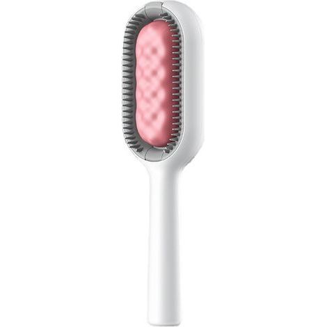 Cepillo multifuncional de silicona para la limpieza de mascotas, quitapelusas para perros y gatos de pelo corto (rosa) (1/5)