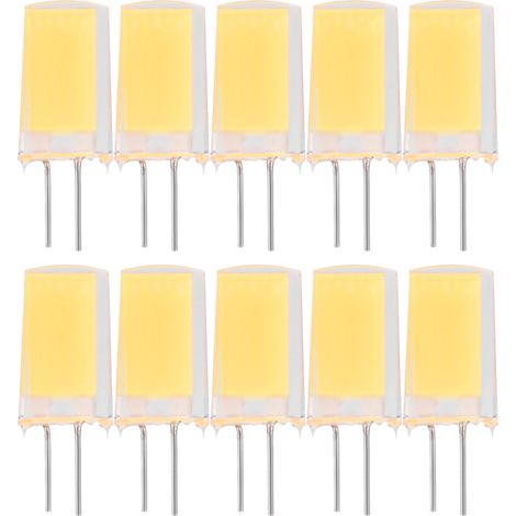 10 ampoules LED G4/G8 COB1909 non gradables Luminaires en silicone (blanc chaud G4) (1/5)