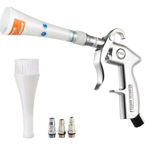 Pistolet Haute Pression Rotatif 360° avec 2 Buses – Nettoyeur Air & Eau 6-9,2 Bar, Compatible Compresseur 1/4" NPT pour Voiture, Moto, Camping-car et Bateau