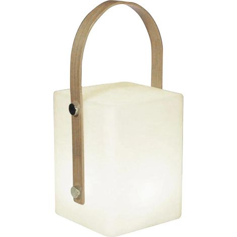 Lanterne sans fil poignée bambou LED blanc chaud/multicolore dimmable TIKY H 27 cm (1/10)