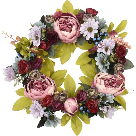 Plaque Porte Automne - Plaque Décorative Ronde 40 cm - Pour Porte Mur Cheminée - Idéale Pour Thanksgiving Et Décoration Saisonnière - 1 Pièce (1/5)