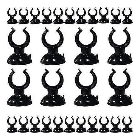 Lot de 30 ventouses pour aquarium, ventouses écologiques pour chauffe-eau, thermomètre et tuyau d'aquarium (noir) (1/5)