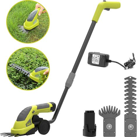Dewinner – Cisaille à gazon 2 en 1 sans fil – Batterie Li-ion 7.2V 1.5Ah – Manche télescopique pour coupe précise – Matériau ABS - 1300mAh