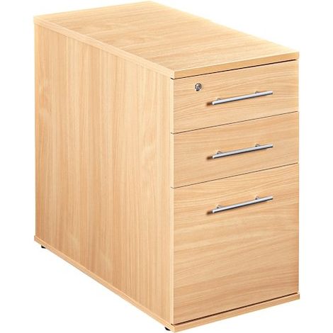 Caisson hauteur 73 cm profondeur 80 cm – 2 tiroirs rangement à plat – 1 tiroir pour dossiers suspendus – Panneau mélaminé 22 mm (1/5)