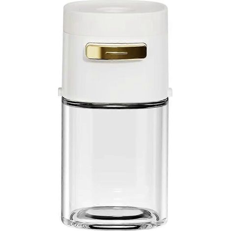 180ml Glass Salt Shaker with Press-Type Control A-White- (1/5)