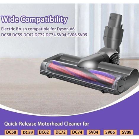 Testina per aspirapolvere Dyson V6 DC58 DC59 DC62 DC72 D74 SV04 SV06 SV09 Spazzola elettrica per aspirapolvere Dyson V6 DC58 DC59 DC62 DC72 D74 Accessorio testina per aspirapolvere Dyson V6 (1/3)