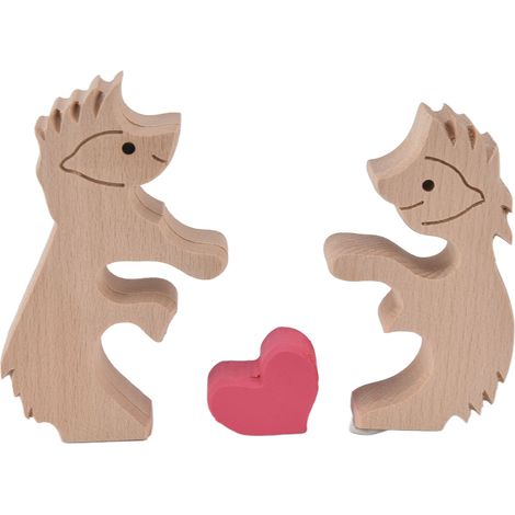 Figurine Lapin en Bois Miniature - Décoration Maison Mignonne Artisanale Cadeau Original B13 (1/5)