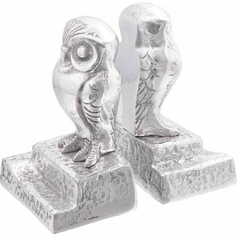 Buchstützen 2 pcs Silber 12 x 9 x 19 cm Aluminium