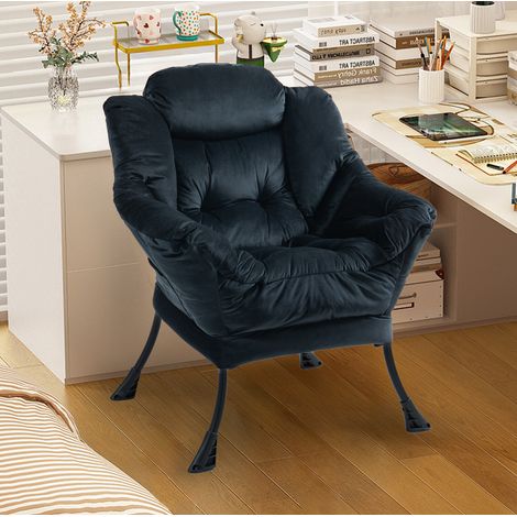 Fauteuil relax métal noir montage facile OKMYHOME (1/4)