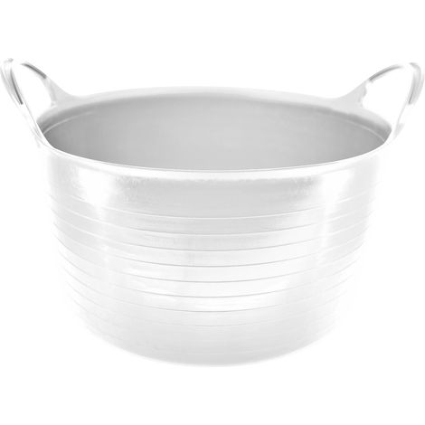 Capazo uso alimentario de plastico 30 Litros Blanco