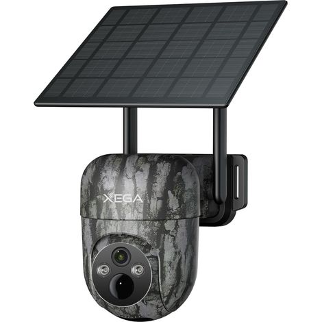 Caméra de Chasse PTZ Solaire 4G Extérieure avec Carte SIM sans WiFi 2K 3MP, Batterie Intégrée Autonome, Détection Personnalisée, Projecteur (1/5)