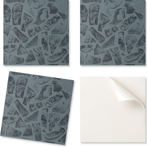 Confezione di piastrelle in PVC decorate, autoadesive, per camera da letto, effetto legno, forme assortite, 9x30x30 cm (1/5)
