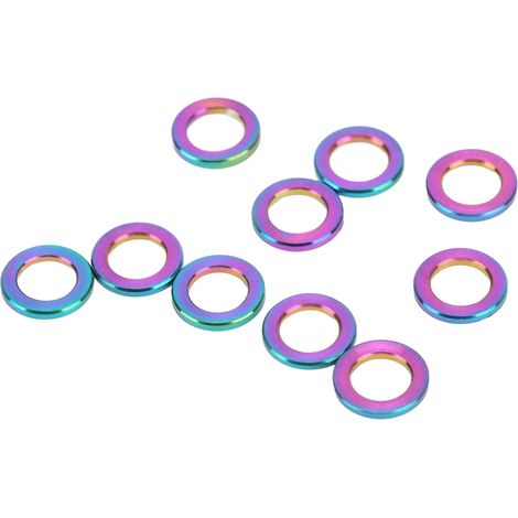 Lot de 10 rondelles M5 RISK 5 mm en alliage de titane, antirouille, pour VTT. (1/5)