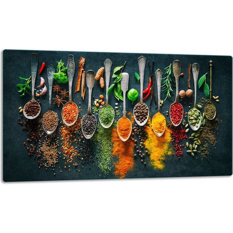Planche à découper en verre, couvercle de plaque de cuisson, plaque vitrocéramique, universelle 52 x 30 cm, sel