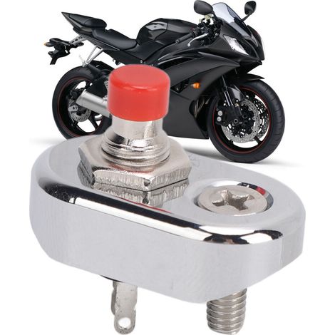 Interruptor universal de arranque/parada de aluminio para manillar de motocicletas, vehículos todo terreno y vehículos multiusos, disponible en tamaños de 1 pulgada, 7 pulgadas y 8 pulgadas.