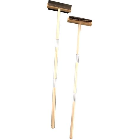Brosse à pizza avec grattoir poignée en bois 25 - 120 - Combisteel (1/2)