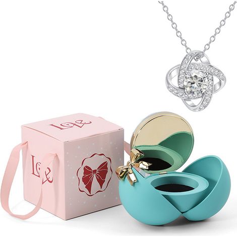 1 coffret cadeau rose éternelle, boîte à bijoux ronde, doublure velours, pour bagues et boucles d'oreilles, Saint-Valentin (1/5)
