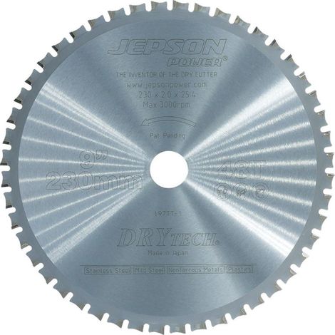 DryTech D-230x25.4x2.0 mm 48z y Jepson de acero inoxidable