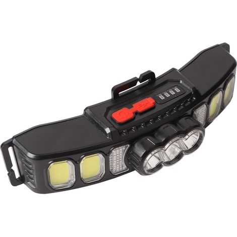 Lampe frontale à induction avec indicateur de batterie, 1200 mAh, rechargeable par USB, idéale pour la pêche et le travail. (1/5)