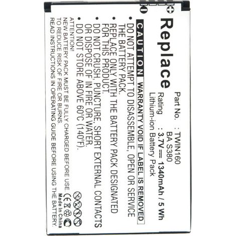 NX - Batterie téléphone, smartphone, GSM pour HTC 3.7V 1340mAh - 35H00121-05MBA S380TW (1/4)