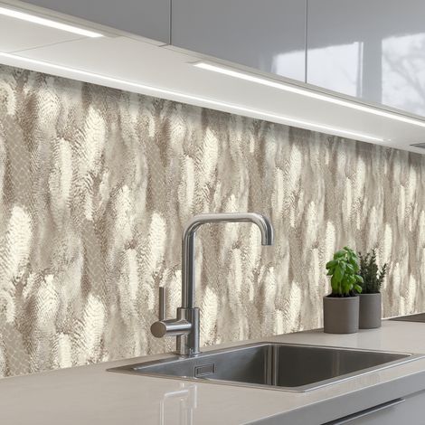 REVETEMENT MURAL DE CUISINE, CRÉDENCE DE CUISINE Serpent - Texture - Sable 300x60 cm (1/5)