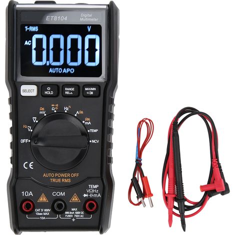 ET8104 Multimètre intelligent multifonctions numérique mini testeur de courant tension résistance (1/5)