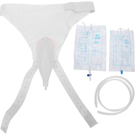 Sac de recueil d'urine en silicone pour urinoir réutilisable et anti-fuites, pour hommes, femmes et personnes âgées. Entonnoir urinaire (hommes) (1/5)