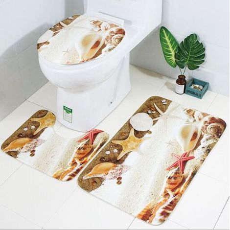 3 Piece Bath Mat Set, Memory Foam Bath Mat, Soft Non Slip Bath Set