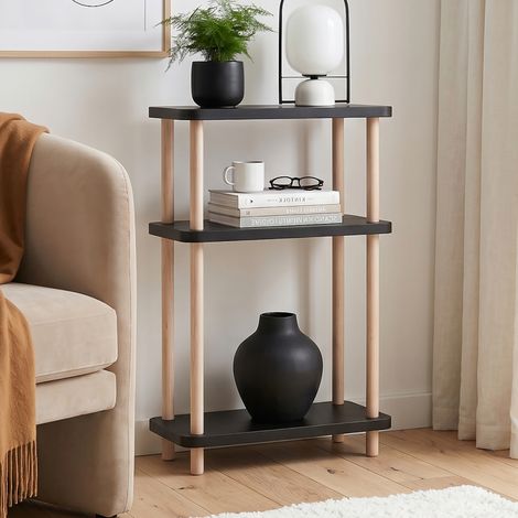 Étagère sur pied Nampernu 62 x 40 x 18 cm noir [en.casa] (1/5)