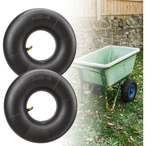 2 Pièces Chambre à Air 3.00-4, Chambres à Air de Roue Brouette avec Valve Pneu pour les Brouettes, pour Chariots, Remorque et Roues de Scooters de Mobilité (1/5)