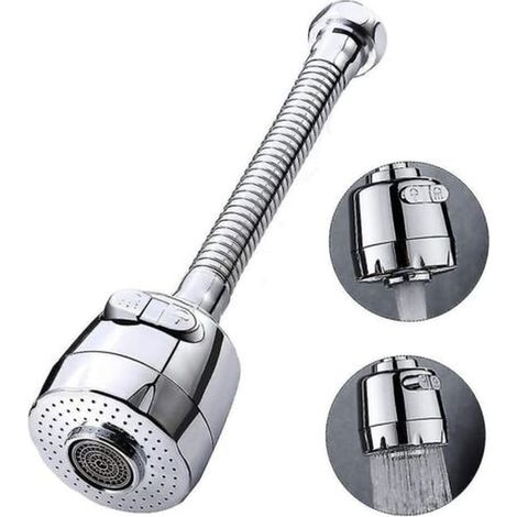Pommeau de douche rotatif à 360 degrés pommeau de douche salle de bain douche 2 voies d'eau robinet de cuisine (1/5)