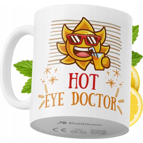 Taza para oftalmólogo. Divertida taza de café o té con diseño gráfico y texto humorístico. Taza ideal para cumpleaños, santos y días festivos. Taza premium para ocasiones especiales en casa, la oficin (1/5)