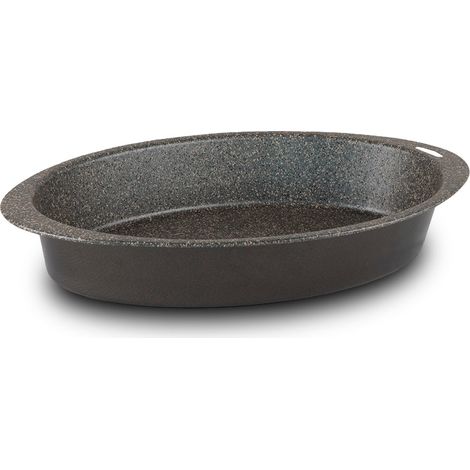 Mamù Teglia Ovale, antiaderente, alluminio, 7 strati, PFOA free, antigraffio, H5 25x13 cm (1/5)