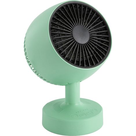 Chauffage soufflant portable, utilisation de froid et de chaud, angle réglable, mini chauffage d'appoint pour la maison, le bureau ou un bureau, 100-240 V, prise européenne verte (1/4)