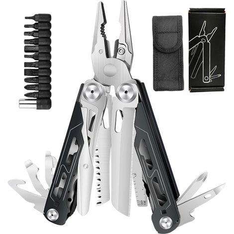 Pinza Multifunción - 28 en 1 - Acero Inoxidable 420 - Para Camping y Actividades al Aire Libre - 11 Punzones de Precisión Incluidos - 1 Unidad (1/5)