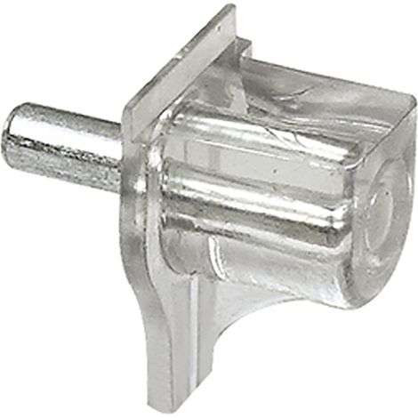 Pack 16 Soportes Pin para Muebles  Fabricado en Plástico Acabado  Transparente 16 Unidades -