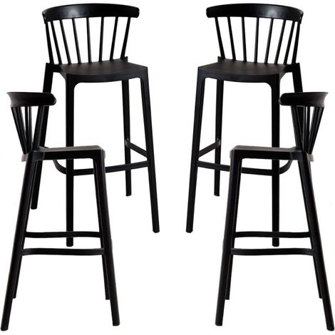 Packs Taburetes Altos - Pack 4 Taburetes Moka - Negro (1/5)