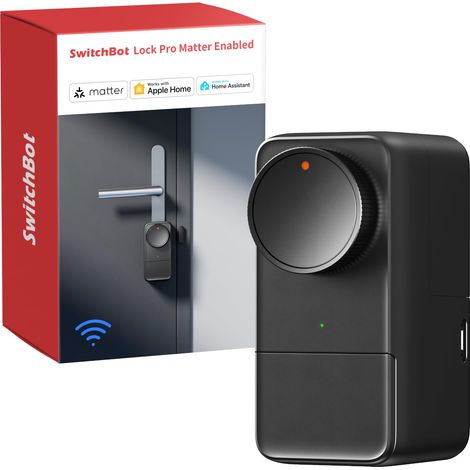 Serrure Connectée WiFi Pro avec Batterie Rechargeable, Matter Over WiFi, Serrure Électronique, Installation Rapide sur Verrou Existants, Compatible Home, Google Home, IFTTT (1/5)