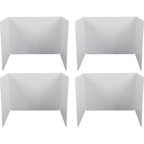 4panneaux séparateurs de bureau en plastique, faciles à nettoyer, installation rapide, pour salle de classe, bureau, bibliothèque (1/5)