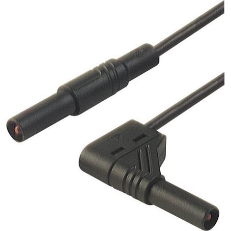 VAINAS DE SEGURIDAD [ENCHUFE A BARRA 4 MM  ENCHUFE A BARRA 4 MM] 1.00 M NEGRO SKS HIRSCHMANN MLS WG 100/2 5 SW