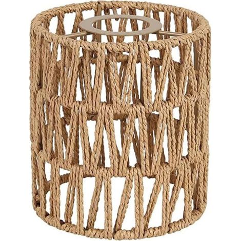 Boho Shades Remplacement 5,9 Pouces de Hauteur Pendentif Applique Abat-Jour Ventilateur Plafond LumièRe Couvre Cylindre Tissé (1/4)