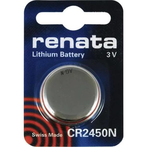Pile bouton renata CR2450N argenté 3 volts 540 mAh