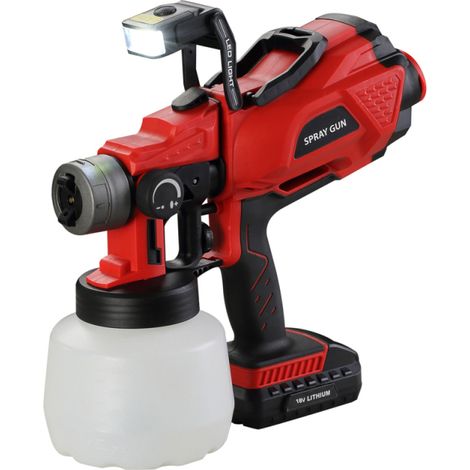 Pulvérisateur électrique portatif 18 V, pliable et réglable, avec éclairage LED, appareil de peinture multifonctionnel et pulvérisateur de peinture haute pression. (1/5)