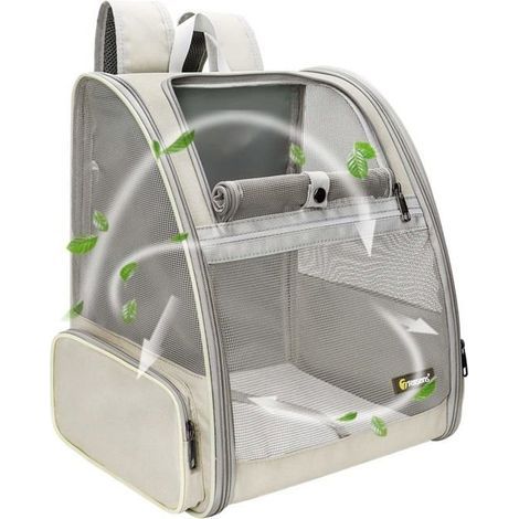 Haustier-Tragerucksack für kleine Katzen und Hunde, zum Wandern und für Outdoor-Aktivitäten (Beige) (1/5)